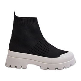 Stivaletti Da Donna Con Tomaia A Calzino Slip-On Neri Fiename nero