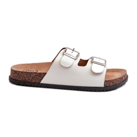 Infradito Da Donna Con Fibbie, Colore Bianco