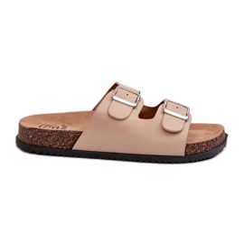 Infradito Da Donna Beige Con Fibbie Oliena