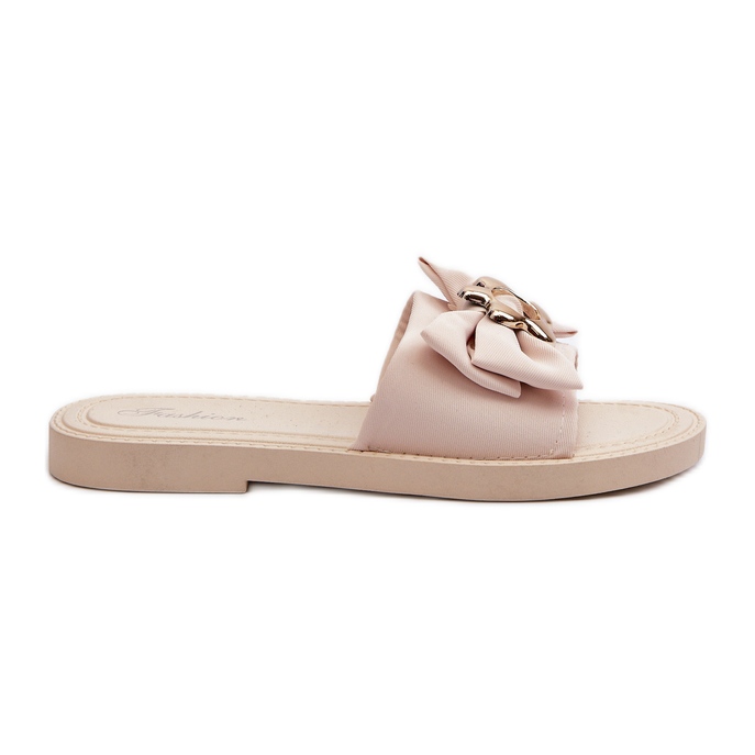 Infradito Da Donna Con Fiocco Beige Arsicada