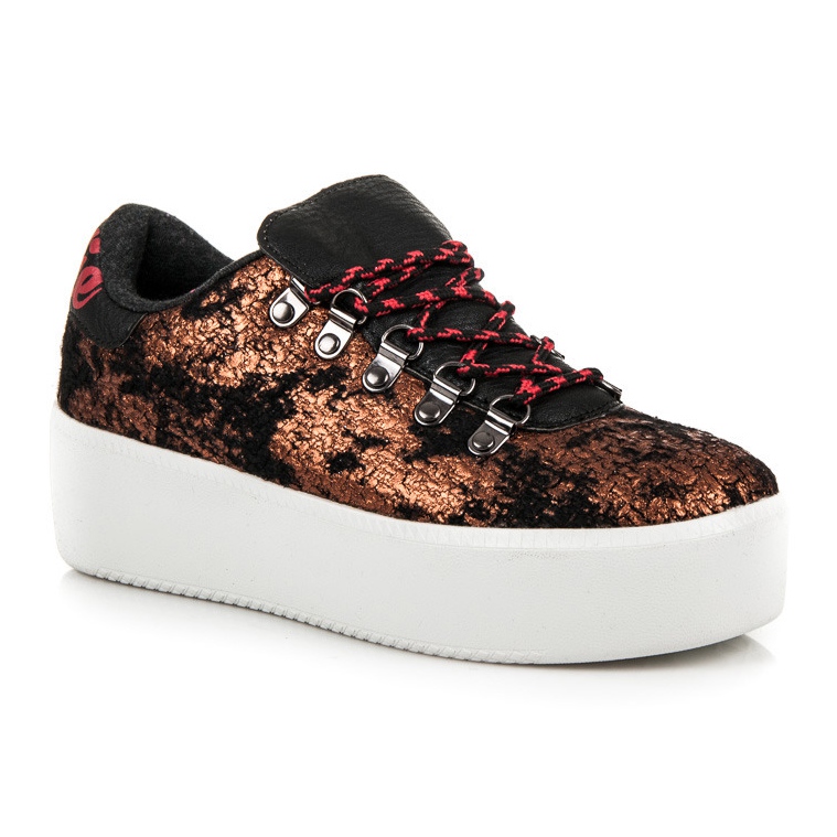 Kylie Sneakers alla moda sulla piattaforma marrone