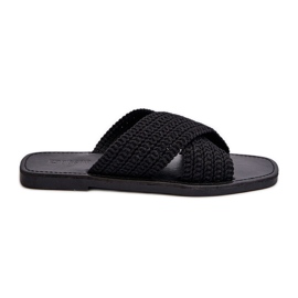 Pantofole piatte da donna Big Star NN274077 Nere nero