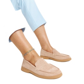 Scarpe in pelle scamosciata beige di Rumay