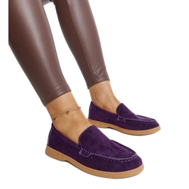 Scarpe in pelle scamosciata viola di Rumay