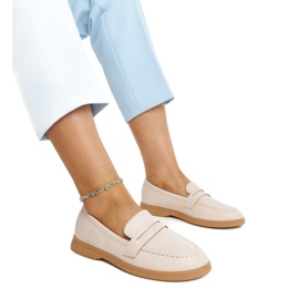 Mocassini Nawrah classici beige chiaro