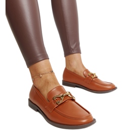 Mocassini marroni con fibbia Lea marrone