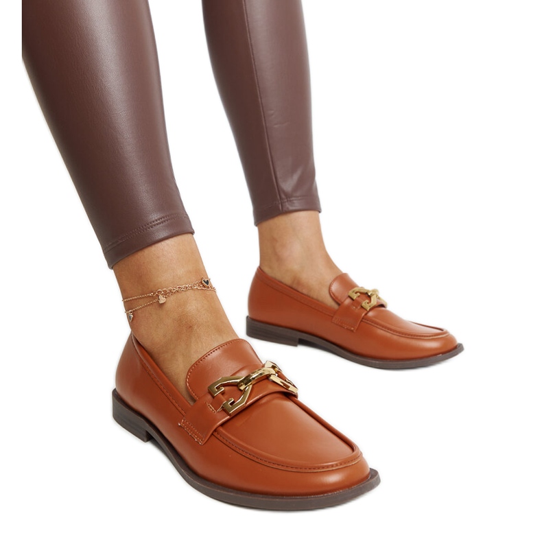 Mocassini marroni con fibbia Lea marrone