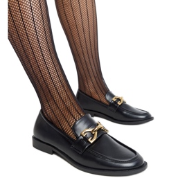 Mocassini Lea con fibbia neri nero