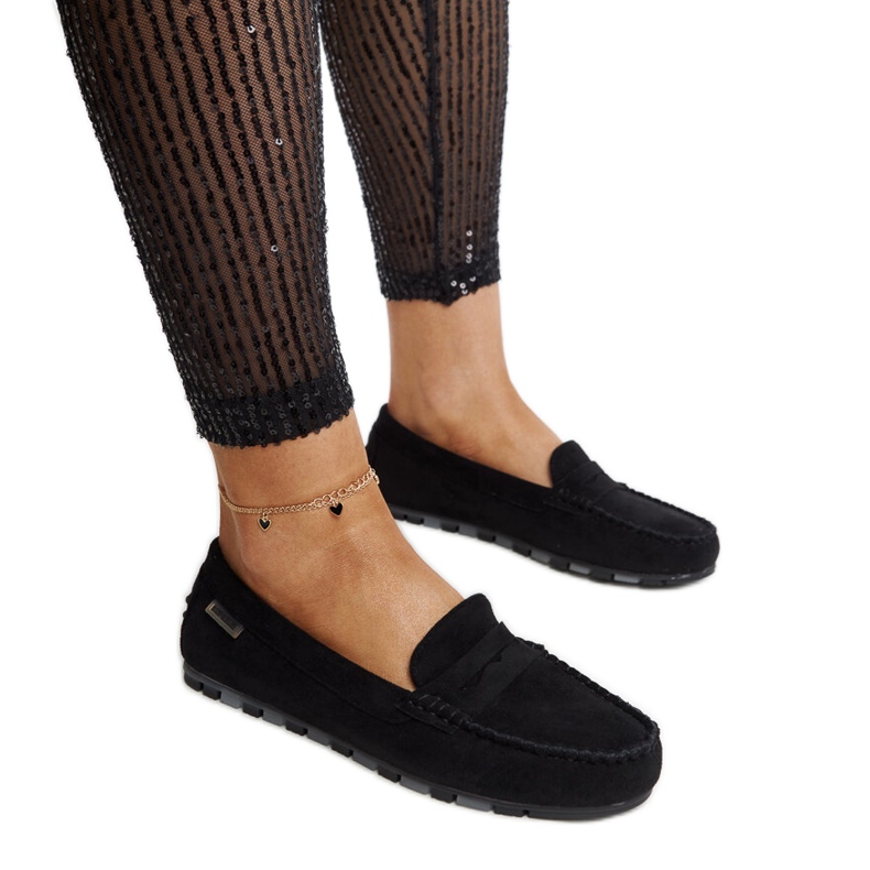 Mocassini Nafisah in camoscio nero