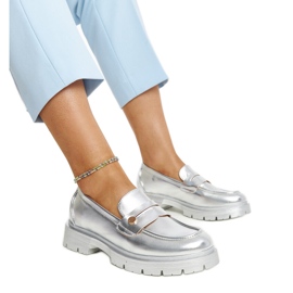 Mocassini in ecopelle argento Mladenka d'argento