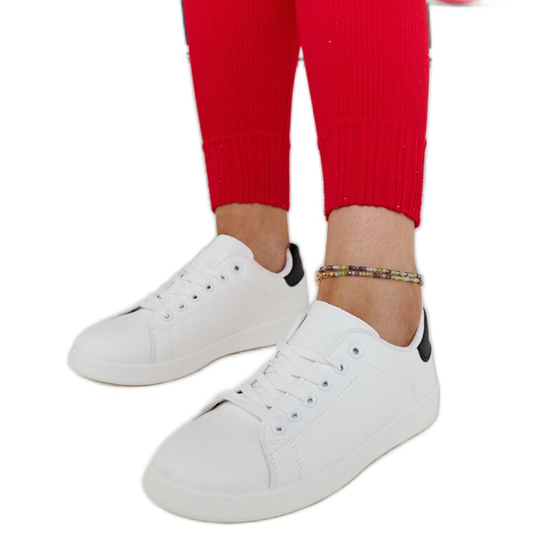 Sneaker Birikti bianche con plateau bianca