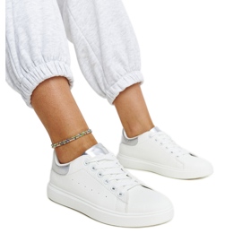 Sneakers bianche con plateau Ariam bianco