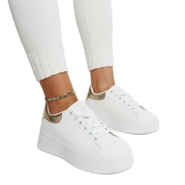 Scarpe sportive platform Ottavia bianche bianca