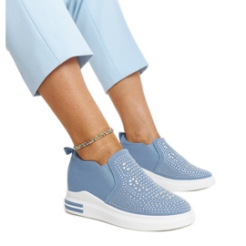 Sneakers con zeppa Fossacesia blu