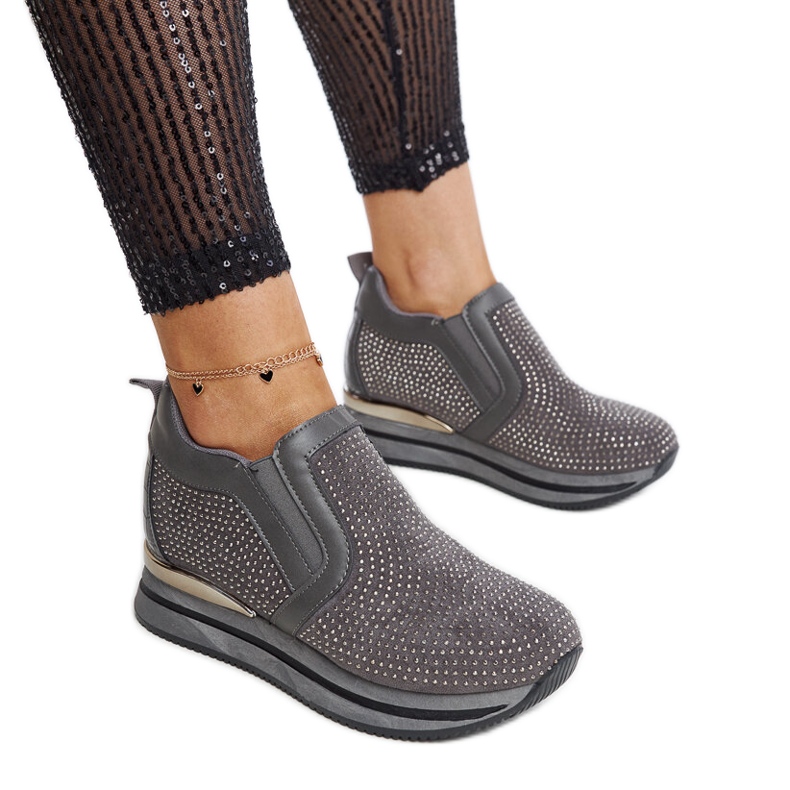 Sneakers con zeppa Cadelaria grigio scuro