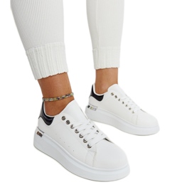 Scarpe sportive bianche con inserto Meriana nera bianco