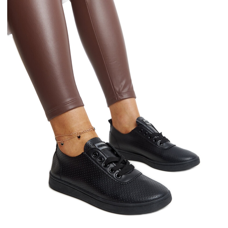Sneaker Yusra in ecopelle nera nero