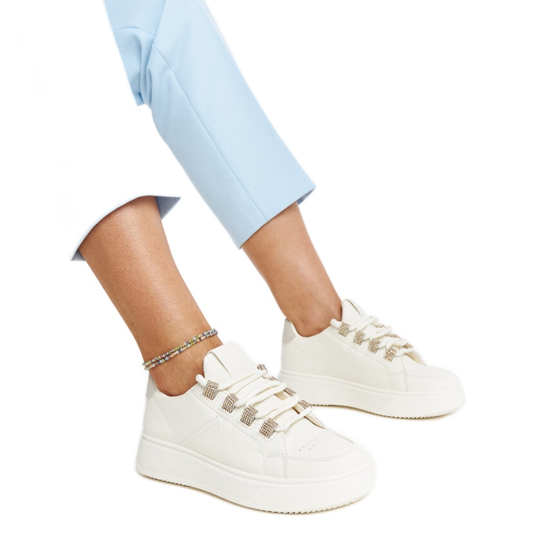 Sneakers beige con suola spessa Walida