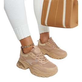 Sneakers platform marroni decorate con zirconi Maras marrone