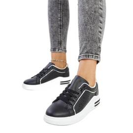 Sneakers nere traforate con glitter Zorka nero