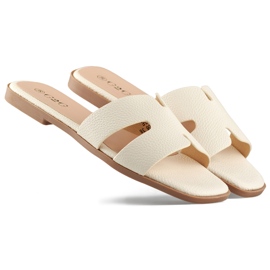 Ciabatte da donna casual classiche beige