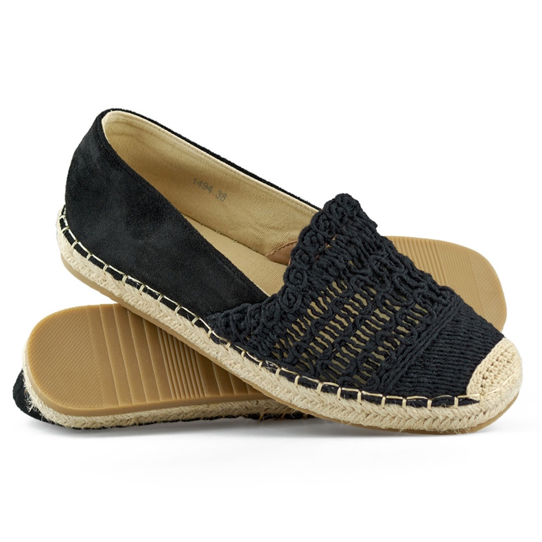 Classiche espadrillas nere da donna nero