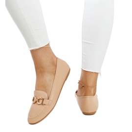Mocassini beige con fibbia Najla