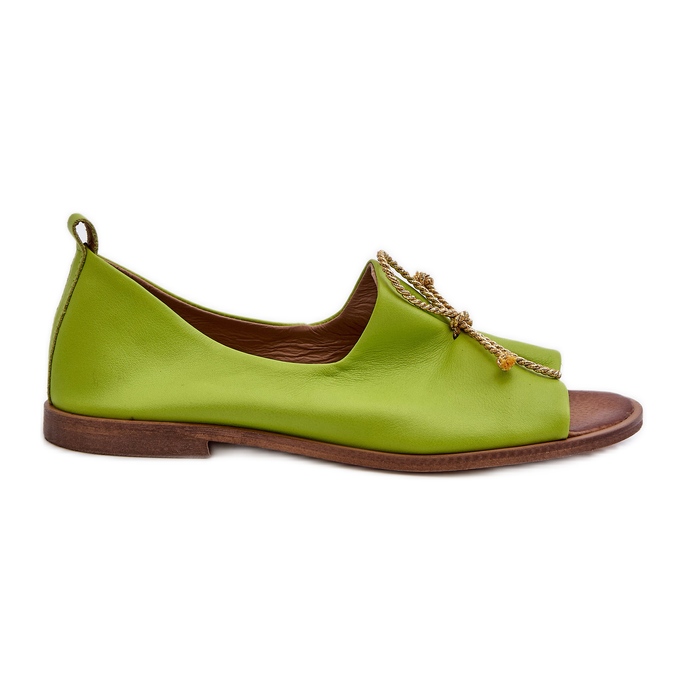 Zazoo 2660 Ballerine in pelle da donna, Lime verde