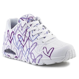 Scarpe Skechers JGoldcrown Uno Lite - Spread the Love W 155507-WLPR bianca