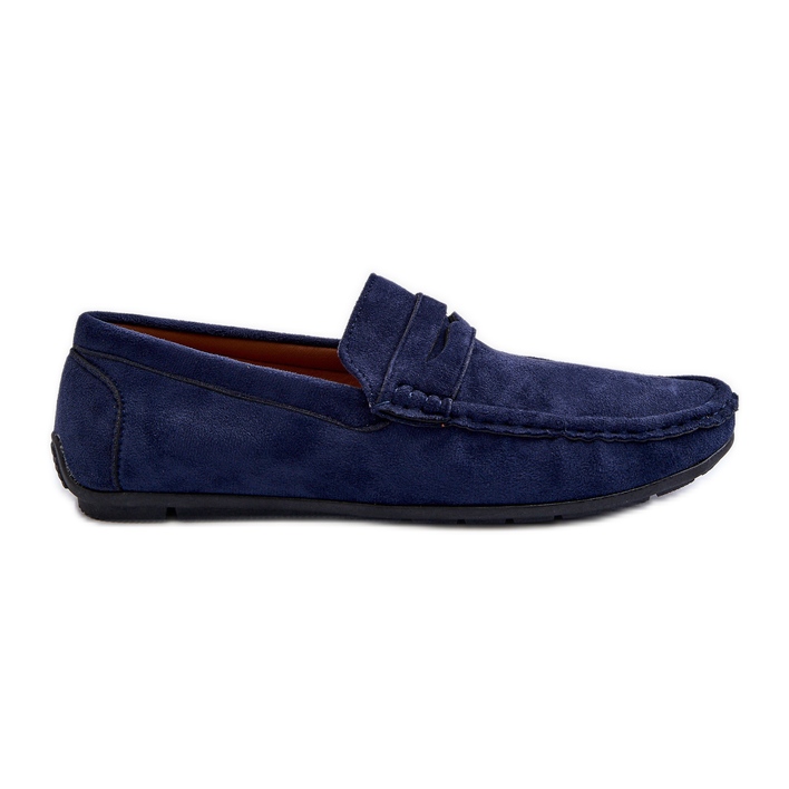 Mckeylor Mocassini da uomo in ecopelle scamosciata, Blu Navy