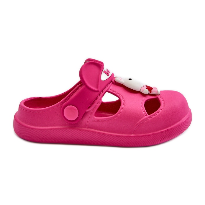 Ciabatte per bambini in schiuma con decoro ople fucsia rosa