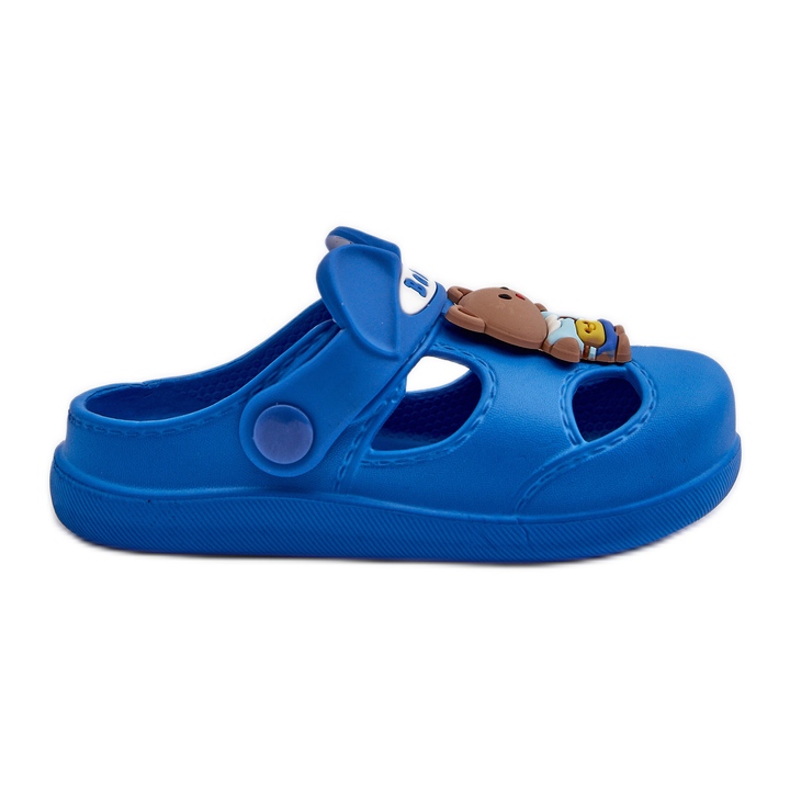 Ciabatte per bambini in schiuma con decorazione, opleia blu