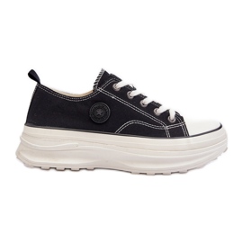 Scarpe da ginnastica da donna con suola massiccia Big Star NN274125 Nere nero