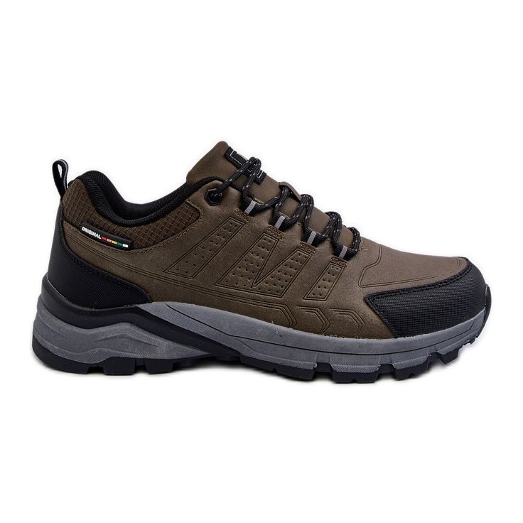 Scarpe da trekking da uomo McBraun color kaki verde