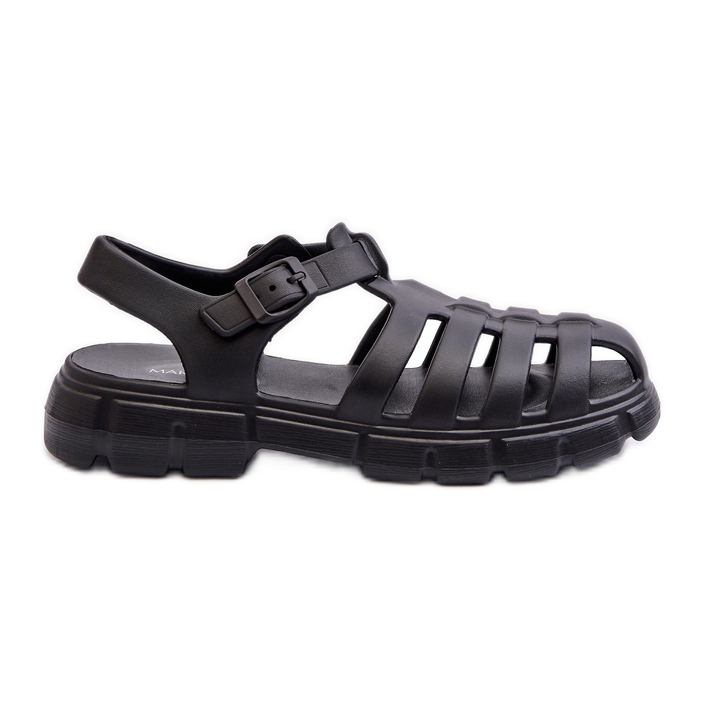 Sandali romani in schiuma da donna neri Gasaria nero