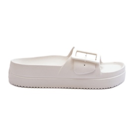 Infradito in schiuma da donna sulla piattaforma con fibbia Big Star NN274A661 Bianco