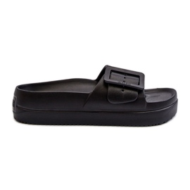 Infradito in schiuma da donna sulla piattaforma con fibbia Big Star NN274A662 nere nero
