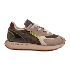 Scarpe sportive Sneakers da uomo Memory Foam System Big Star NN174345 Cachi verde