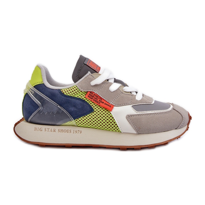 Sneakers sportive da uomo Memory Foam System Big Star NN174344 Grigie grigio