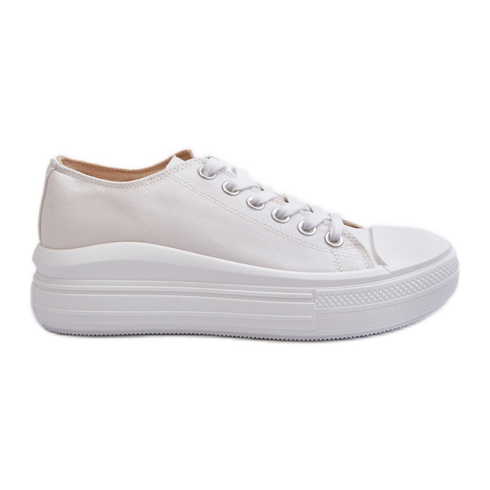 Sneakers da Donna su Plateau Massiccio, Bianco Amyete bianca