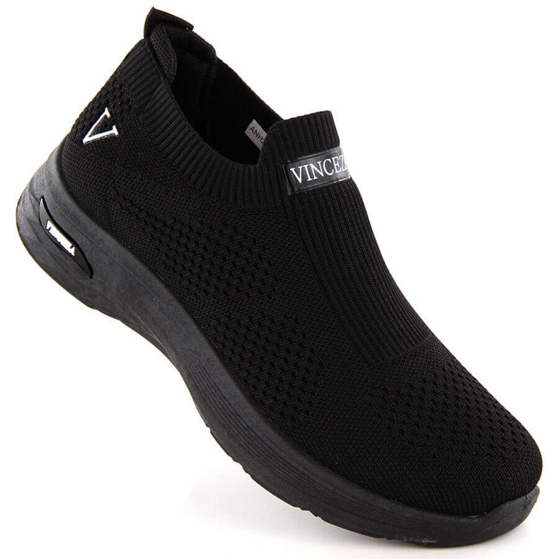 Scarpe sportive slip-on da donna nere Vinceza 13592 nero