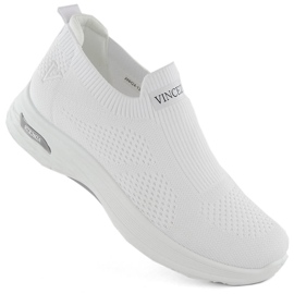 Scarpe sportive slip-on bianche da donna Vinceza 13592 bianca