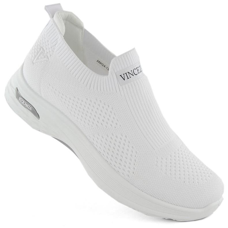 Scarpe sportive slip-on bianche da donna Vinceza 13592 bianca