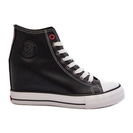 Scarpe da ginnastica con zeppa da donna Cross Jeans NN2R4005 Nere nero