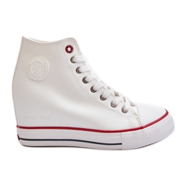 Sneakers con zeppa da donna Cross Jeans NN2R4004 Bianco bianca
