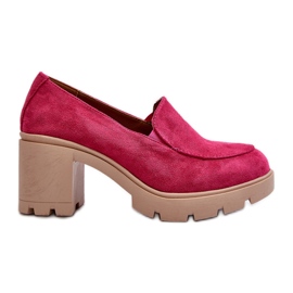 Scarpe da Donna in Eco Camoscio con Tacco Alto e Plateau Fucsia Arablosa rosa
