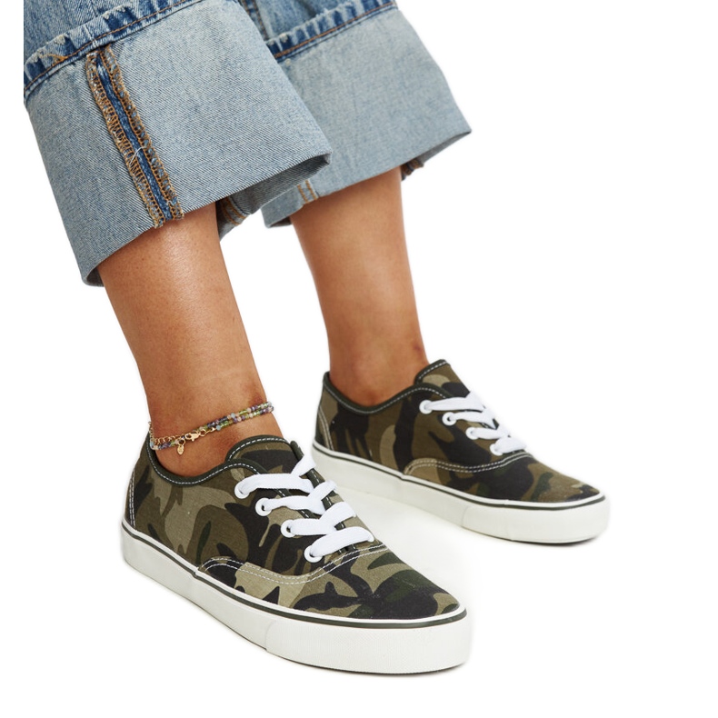 Scarpe da ginnastica militari verdi Erla verde