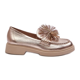 Mocassini in pelle da donna CheBello 4383 Oro d'oro