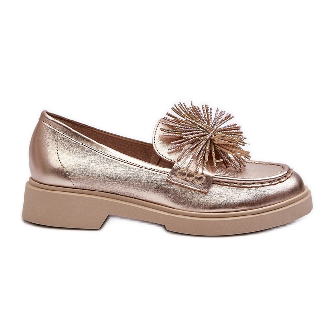 Mocassini in pelle da donna CheBello 4383 Oro d'oro
