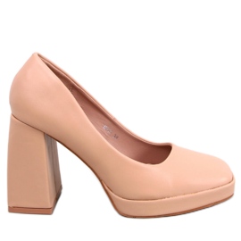 Décolleté tacco largo Nessa Nude beige
